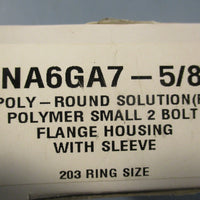 EDT NA6GA7-5/8 2-Bolt Flange Housing Polymer 3-1/8" Length With Sleeve