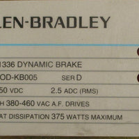 Allen Bradley 1336MOD0KB005 Ser D Dynamic Brake Module 680750 VDC 2.5 ADC