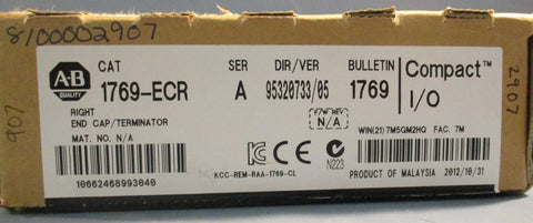 Allen-Bradley 1769-ECR CompactLogix I/O Right End Cap/Terminator