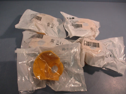Lot of (5) Eaton M22-XGPV E-Stop Guard Ring (Yellow)