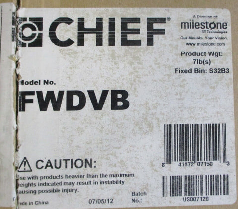 Chief FWDVB Small Flat Panel Swing Arm Wall Mount 16" Ext. F Series FSA-4101