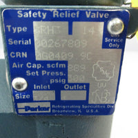 Parker SRH3 14 Safety Relief Valve 300PSIG 3/4" Inlet 1" Outlet 00267809