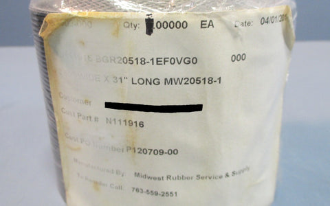 Lot of 2 Midwest Rubber N111916 31/2" x 31" Long Spined Belt NWOB