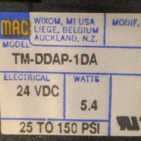 Mac Valves Inc TMDDAP1DA Solenoid Valve 24 VDC 25150 PSI 5.4 W