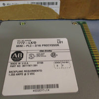 ALLEN BRADLEY MINIPLC2/16 PROCESSOR 1.25A 5VDC SER D FIRMWARE REV F 1772LX/D