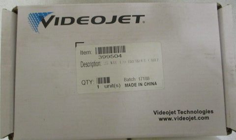 Videojet Technologies 399504 25 Way I/O Breakout Cable New With Box