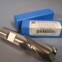 Niagara Cutter 3/4" HSS End Mill Square 2 Flute 3/4x3/4x15/16x39/16 EDP# 20244
