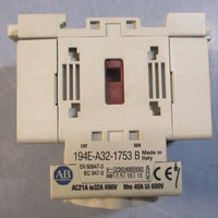 Allen Bradley 194EA321752 Ser B Disconnector Switch 32A 600VAC Missing Screws