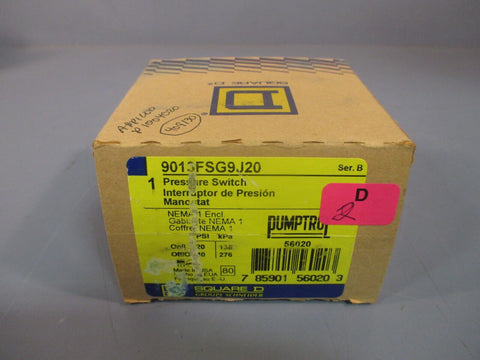 Square D Pressure Switch 9013FSG2J20