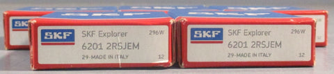 SKF 6201-2RSJEM Deep Groove Ball Bearing 12mm Bore 32mm OD 10mm W Lot of 5
