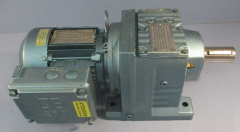 Sew Eurodrive R57DT71D4 Gearmotor DFT71D4 128.77:1 Ratio 1/2HP 1-3/8" Shaft Dia