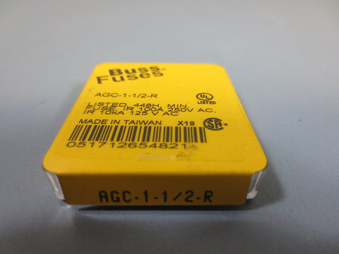 5 Nib Cooper Bussmann AGC-1-1/2-R 100A Amp 250V Vac Fuse