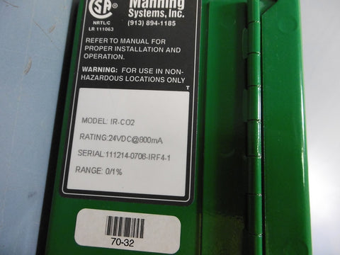 Manning IRF40/1%N1 CO2 Sensor IRCO2 0/1% Range