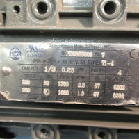 Qin Wei 220/380 V Motor PD0823009 w/ Wan Sin Worm Reducer NMRW050 S/N 12022581