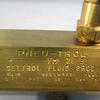 DELTROL FLUID PRODUCTS PNEU-TROL FMF 25 B Brass Flow Control Valve