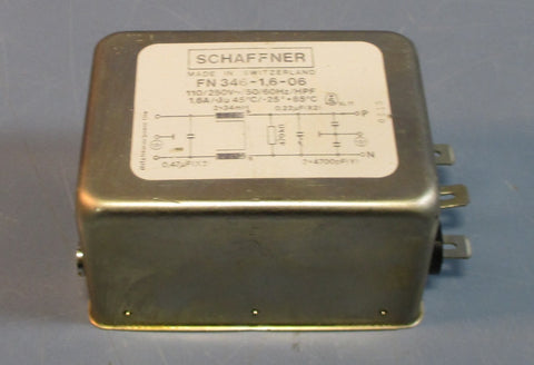 Schaffner FN346-1,6-06 Filtered Power Entry Module 3POS 110/250 VAC NWOB