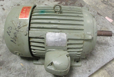 US Motors Electric Motor 7.5HP 256U 3PH 1200RPM 220/440V 1-3/8" Shaft Dia