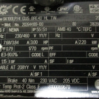 Nord SK 42125AZBD-100LP/4 CUS Helical-Worm Gearmotor 337.46:1 3HP 2-3/4" Bore