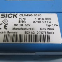 Sick CLV490-1010 Laser Barcode Scanner - Used