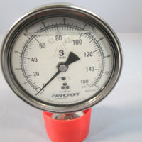 Ashcroft Glycerin Gauge 0160 PSI Glycerin Gauge 5460BN 3G1.5