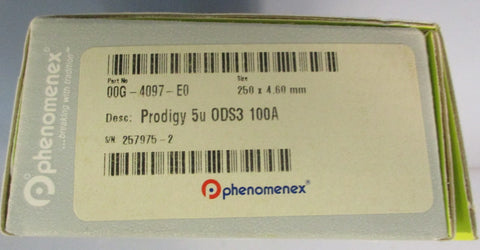 Phenomenex 00G4097E0 HPLC Column 250mm x 4.60mm Prodigy 5u 0DS3 100A