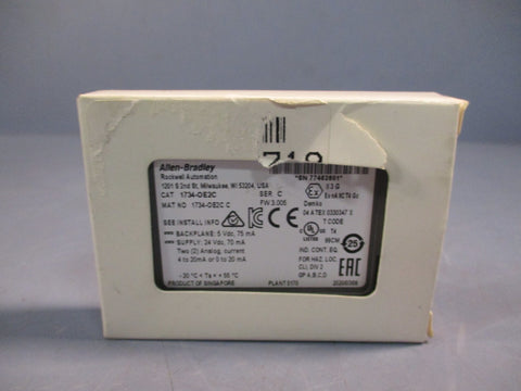 AllenBradley I/O Analog Output Module Ser. C FW 3.005  1734OE2C