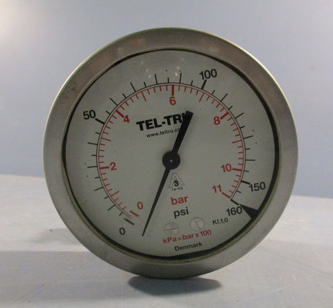 TelTru Thermometer Commercial Pressure Gauge 0160 PSI Analog Dial