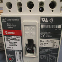 CUTLERHAMMER MOTOR CIRCUIT PROTECTOR 600 VAC, 350 VDC 3 POLE SER C HMCP100R3A02