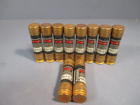 LOT OF 10 BUSSMANN FUSETRON DUAL ELEMENT TIME DELAY FUSES 250V 45A FRNR45