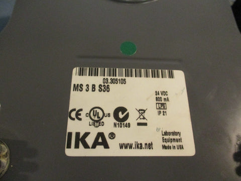 IKA MS3 Vortexer Mixer MS 3 B S36 03.305105 24VDC 800 mA IP21