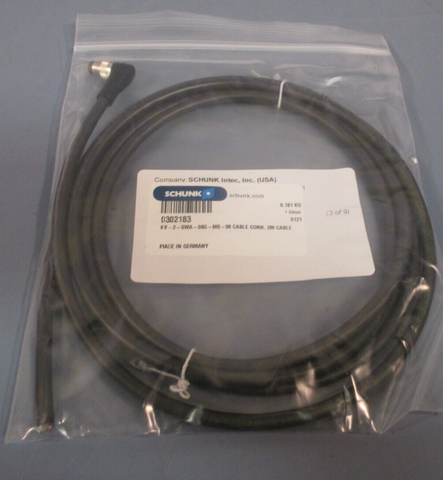 Schunk 5M Connection Cable  0302182 KV-5-SWK-08G-M8-90