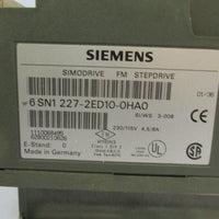 SIEMENS SIMODRIVE 6SN1 227-2ED10-0HA0 Step Drive 230/115V 4,5/8A