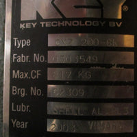 Key Technology BV CXZ 200-8K Vibrator Motor 3PH 460V 1.10kW 855RPM