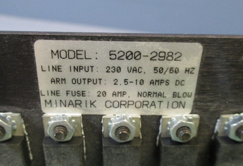 Minarik Corporation 5200-2982, 230 VAC Speed Control Board 50/60Hz Used