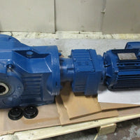Sew Eurodrive KAZ87 R57 DNR100L4/TH Gear Motor 330:1 Ratio, 5.3 Final RPM, 5 HP