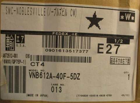 SMC VNB612A-40F-5DZ Process Valve Solenoid -101kPA-1MPa Main Pressure