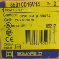 Square D 8501CO16V14 Power Relay Class 8501 Series D Type C 24VAC