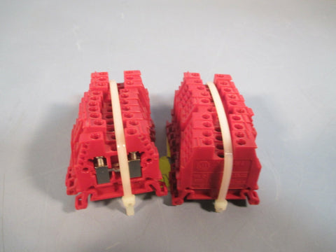 Allen Bradley Red Terminal Blocks 600V - Lot of 20 1492-W4