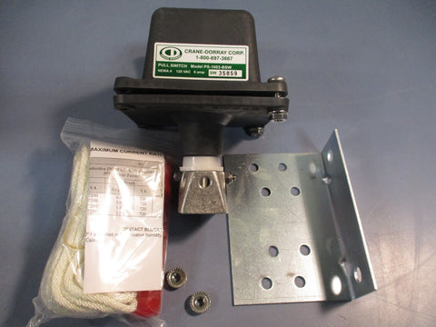 CraneDorray Rope Pull Industrial Door Switch 120VAC 6A NEMA4 PS1003BSW