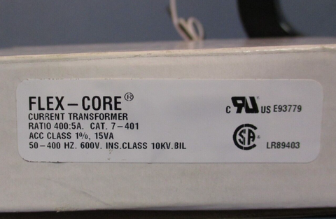 FlexCore 7401 Current Transformer 400:5A Ratio 15VA NIB