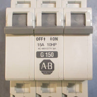 Allen Bradley 1492CB3G150 Ser C Manual Motor Controller 15A 10HP 3PH 480/277VAC