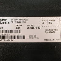 Allen Bradley 1756IB16 Ser A Cat Rev G01 DC Input Module 16 PT F/W Rev 2.5