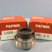 LOT OF (2) FAFNIR FARM BEARINGS G1103KRRB+COL AG BEARING INSERT
