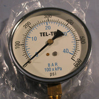 TelTru 3550BC4L1F4FE Pressure Guage 600 PSI 3 1/2" Dial 1/4 NPT lot of 10