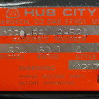Hub City 0220-65148-524 Gear Reducer Model 524 60:1 Ratio Style A 1-3/4" Shaft D