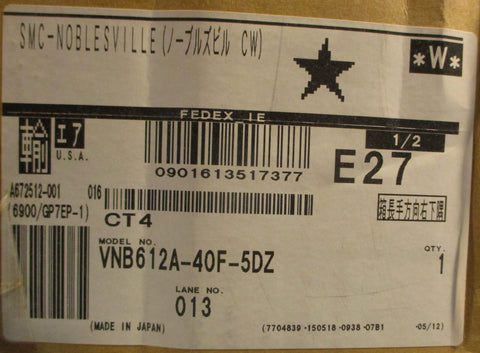 SMC VNB612A40F5DZ Process Valve Solenoid 101kPA1MPa Main Pressure