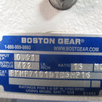 Boston Gear Gearbox Speed Reducer 56C 0.91HP 15:1 BKHF71815TB5HP16