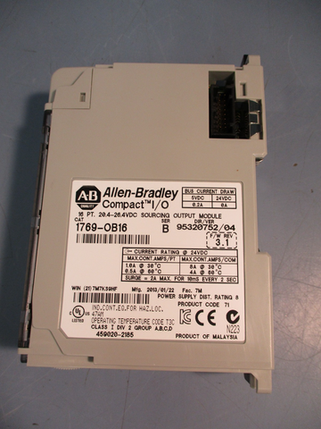 Allen Bradley 1769-OB16 CompactLogix 16 Point DC Sourcing Output Module Series B