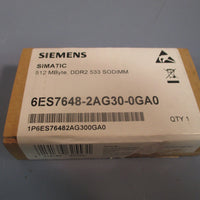 Siemens Simatic PC Memory Expansion 512 MB DDR2 533 SODIMM 6ES76482AG300GA0