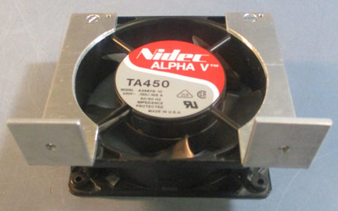 Nidec Alpha V TA450 Cooling Fan A28678-10 230VAC .130/.150A 50/60Hz w/ Bracket